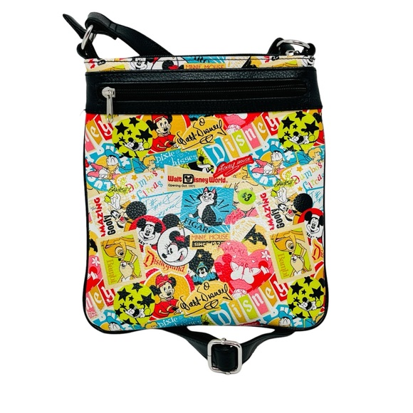 DISNEY PARKS Character Crossbody Bag Purse Adjustable Mickey Minnie Donald Bambi - Picture 1 of 12